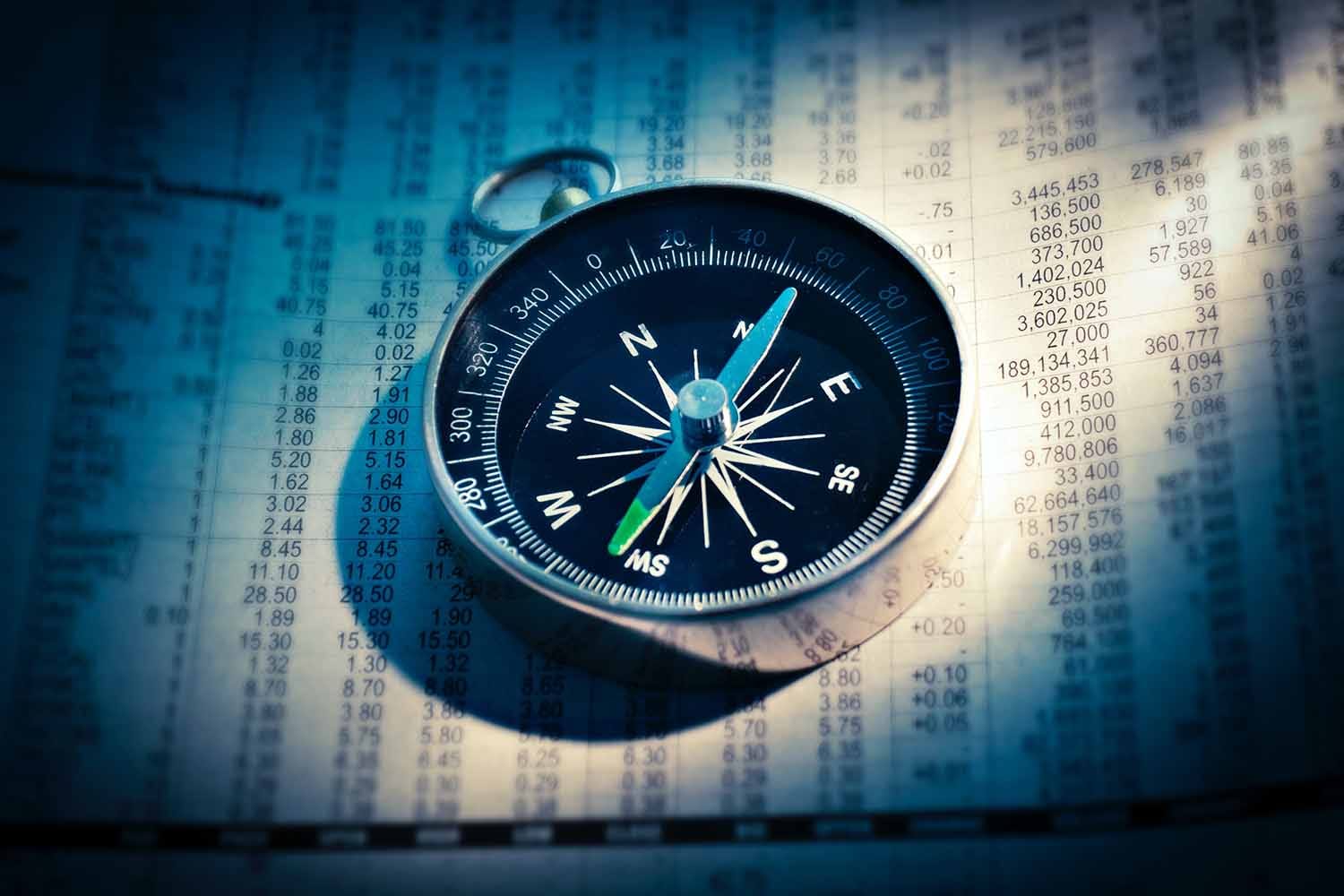 Market compass illustration