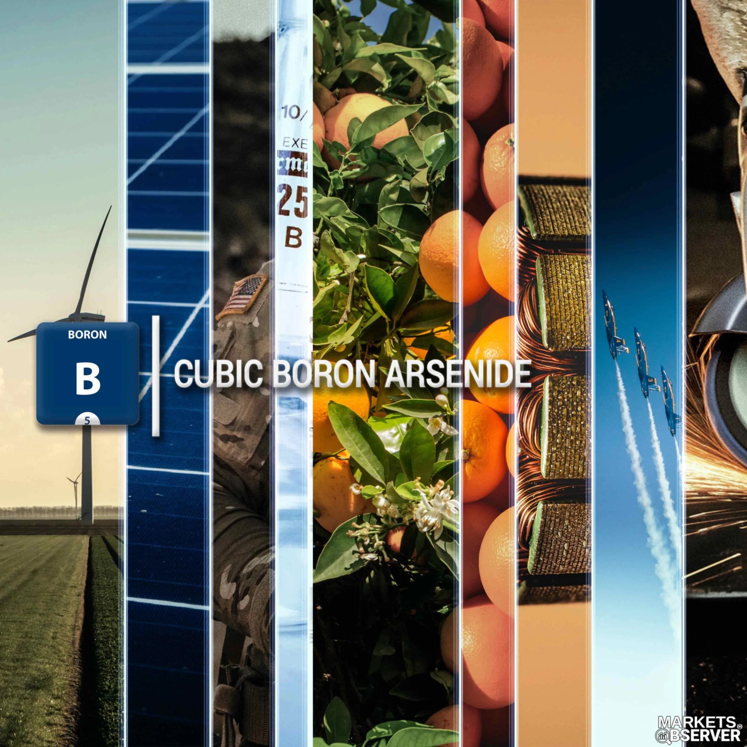 Cubic boron arsenide banner illustration